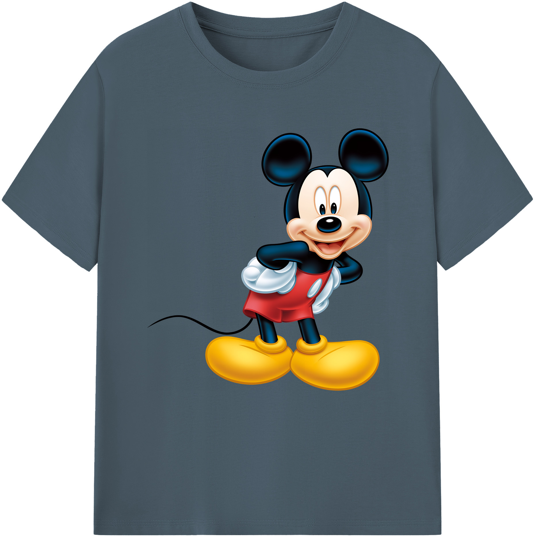 （画像用） ミッキーマウス Mickey Mouse 綿100％半袖Tシャツ（フロントプリント）